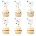12PCS Silly Goose Cupcake Toppers, Funny Goose Birthday Decorations Silly Goose Baby Shower Theme Decorations Party Supplies for Baby Boy Girls Birthday Party Supplies