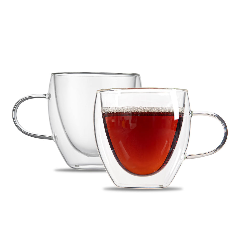 Restaurantware 5 oz Professional Glass Coffee Cup, 2 Pack