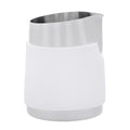 Normcore Handleless Milk Pitcher with Sharp Spout, 18/8 Stainless Steel Milk Frothing Jug, Coffee Latte Frothing Pitcher, Non-stick coating White, 20.3 oz (600 ml)