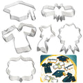Kanehosi Graduation Cookie Cutters 6Pcs for Celebration Kitchen Baking