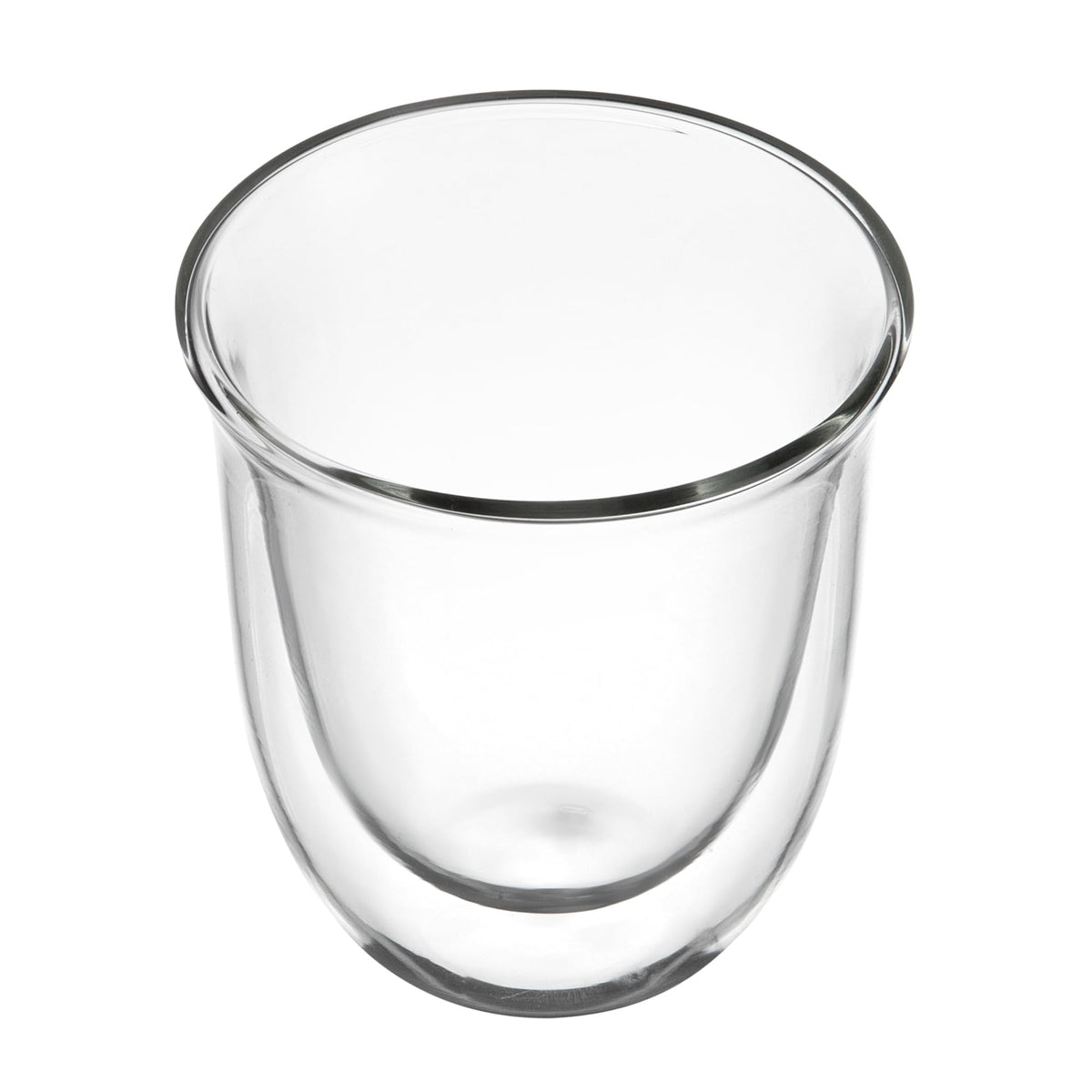 Restaurantware Coffee Cup 2 Pack of 6.8 oz Insulated Double-Wall Glass Borosilicate Coffee Cup Espresso Shot Dishwasher Safe For Hot Drinks
