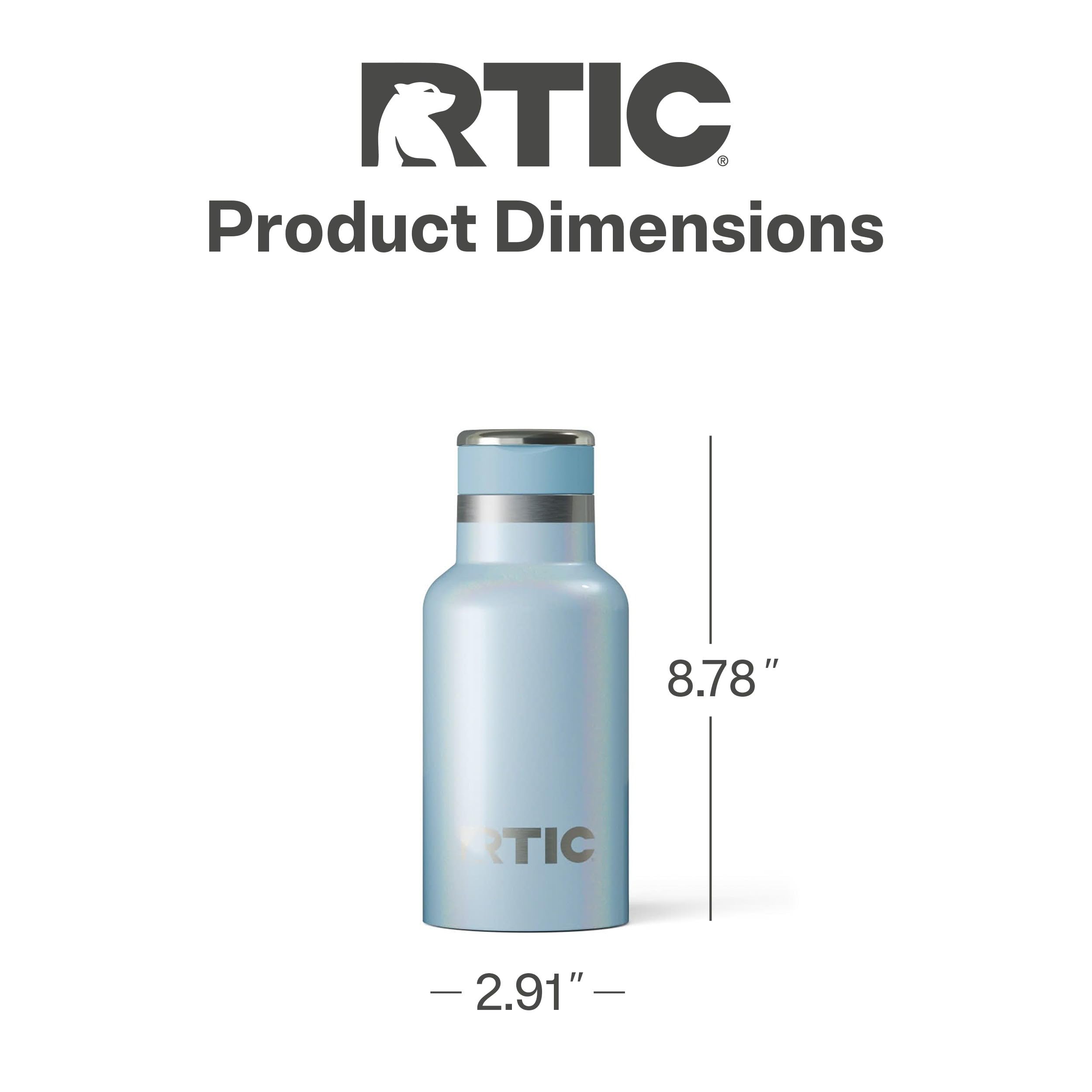 RTIC Little Journey Water Bottle with Straw, Ceramic Lined, RTIC Ice Glitter
