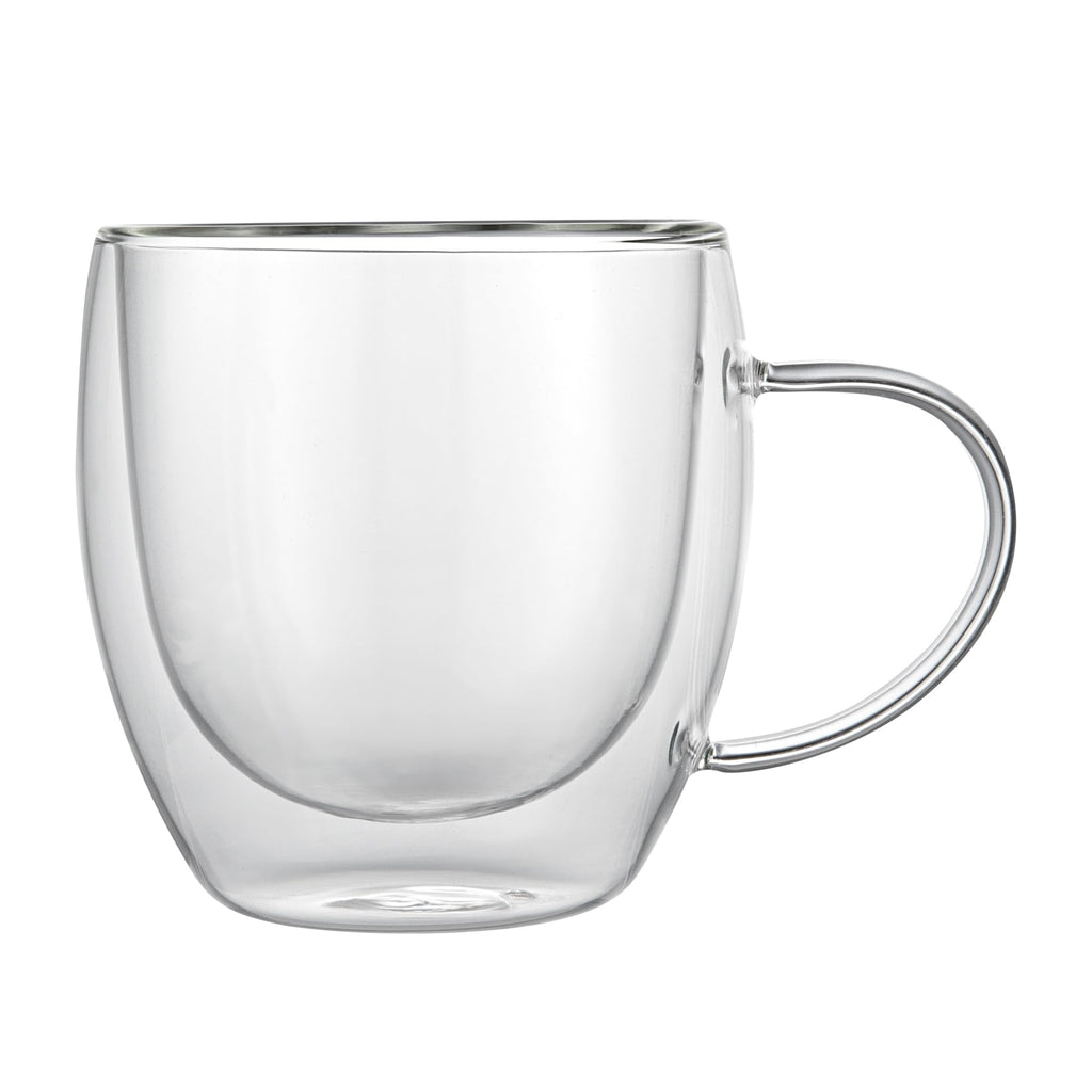 Restaurantware 8 oz Professional Glass Coffee Cup, 2 Pack