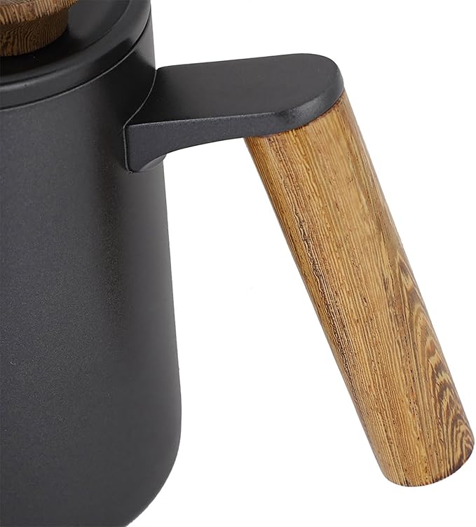 Pour Over Coffee Kettle 600ml - Stainless Steel Handle, Long Narrow Gooseneck Spout Drip Coffee Pot (Black)