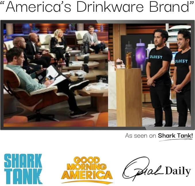 Coldest 40 oz Tumbler with Handle and Straw - 100% Leak Proof Insulated Tumbler with Lid and Straw (3 Lids) - Stainless Steel Tumblers for Women & Men - Cup Holder Friendly Base, 46 oz (Lucky)