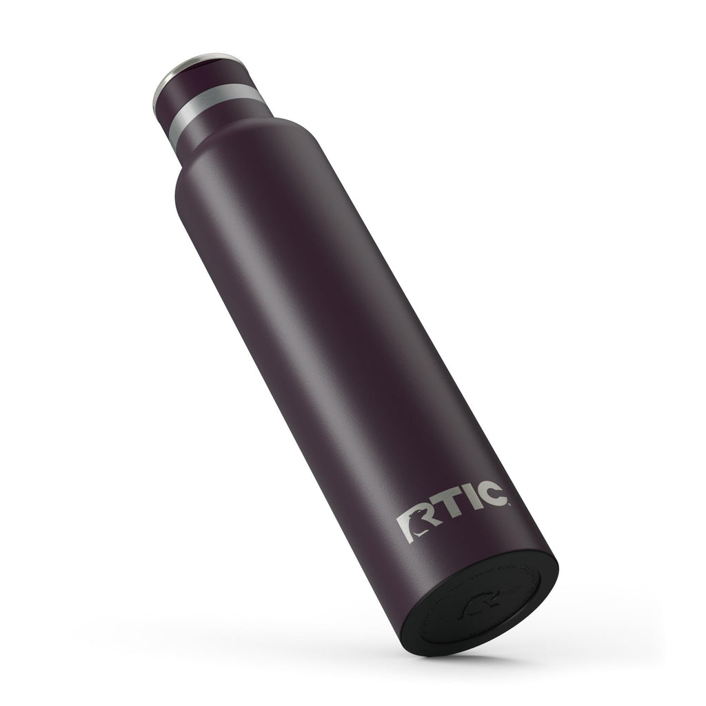 RTIC 26oz Journey Water Bottle Ceramic Lined Metal Stainless Steel Vacuum Insulated, BPA Free, Reusable, for Water, Hot and Cold Drinks, Travel, Sports, Camping, Plum