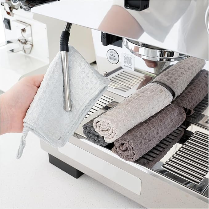 watchget 6 Pack Microfiber Espresso Barista Cleaning Towels