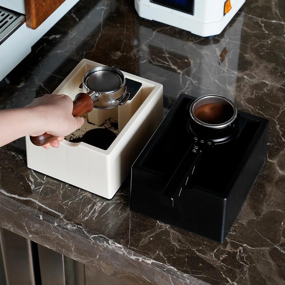 watchget Espresso Knock Box Portafilter Tamping Stand, Black