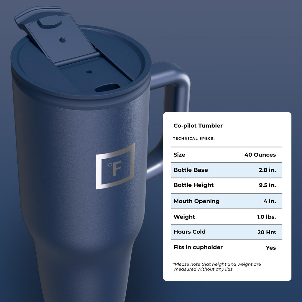 IRON °FLASK 40 oz Co-Pilot Insulated Travel Mug