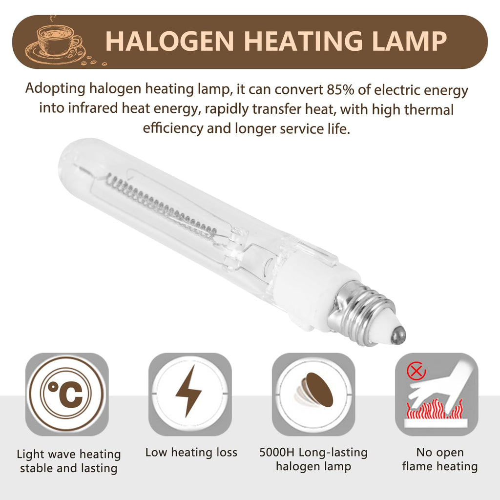 YUCHENGTECH Halogen Beam Heater Burner Smart Siphon Beam Heater for Hario Yama Syphon Coffee Maker (Upgrade 110-120V) (110V)