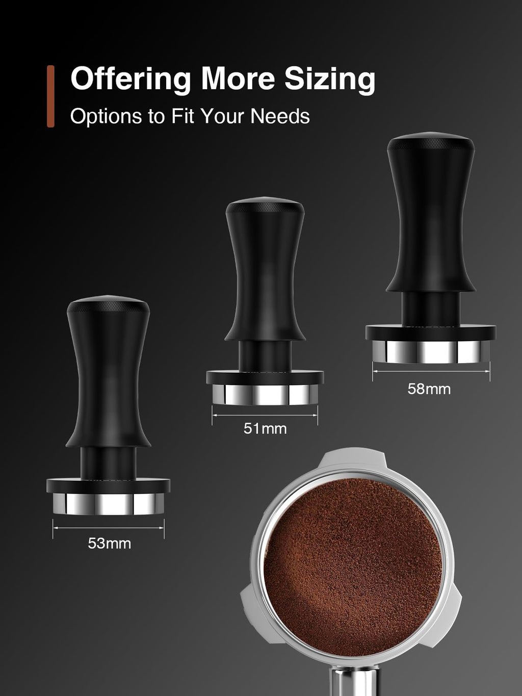 SimCoker Espresso Tamper, 51mm Barista Coffee Tamper with Spring Loaded for Coffee Machine Portafilter,Stainless Steel