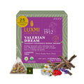 Luxmi Estates Valerian Dream Tea | 25 Pyramid Tea Bags (50g, 1.76oz) | USDA Organic Five-Herb Blend with Valerian Root, Chamomile, Lavender, Rose Petals & Peppermint | Caffeine-Free, Vegan
