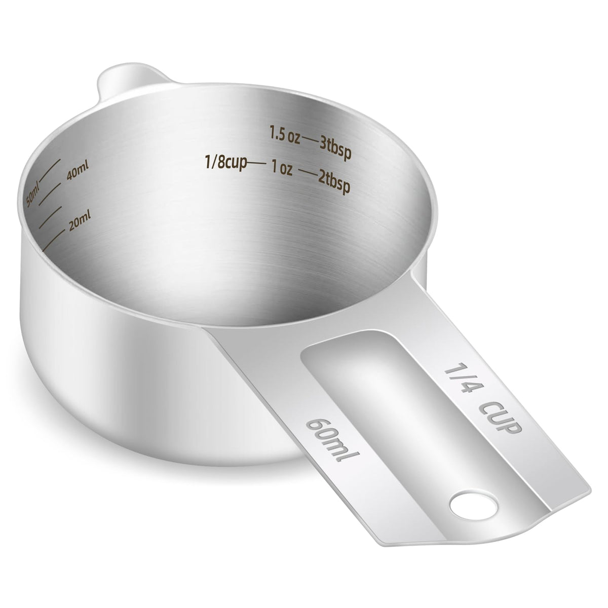 1PCS 1/4Cup (60ml, 2oz) Measuring Cup, Etched Inner Scale Measure Scoop