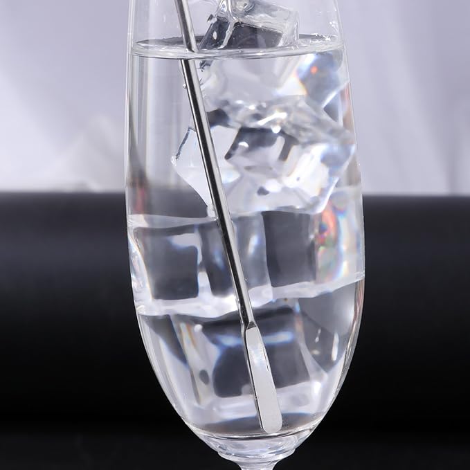 10 pcs Stainless Steel Coffee Beverage Stir Sticks Cocktail Stirrers Drink Swizzle Stick 7.4" Swizzle Stick Picks Tools
