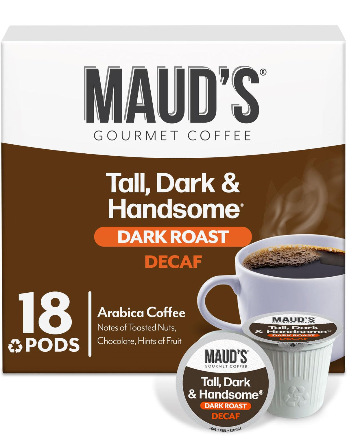 Maud’s Flavored Decaf Coffee Pods Variety Pack, 80ct