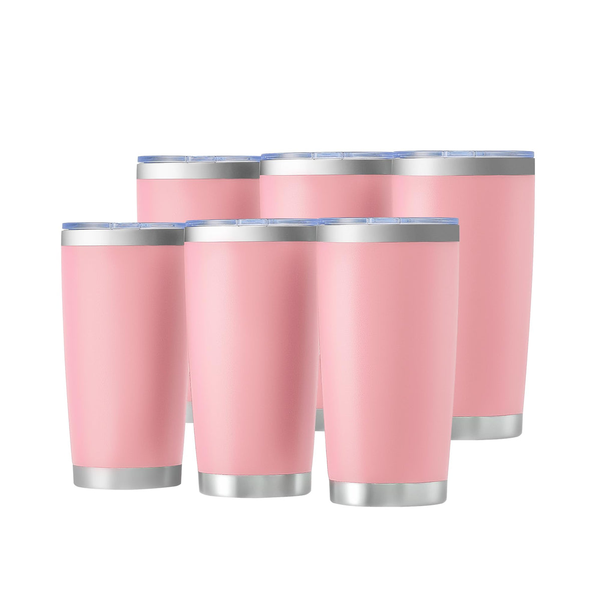 OMTech 20oz Tumbler Bulk, 12 pcs Stainless Steel Insulated Mug, Pink