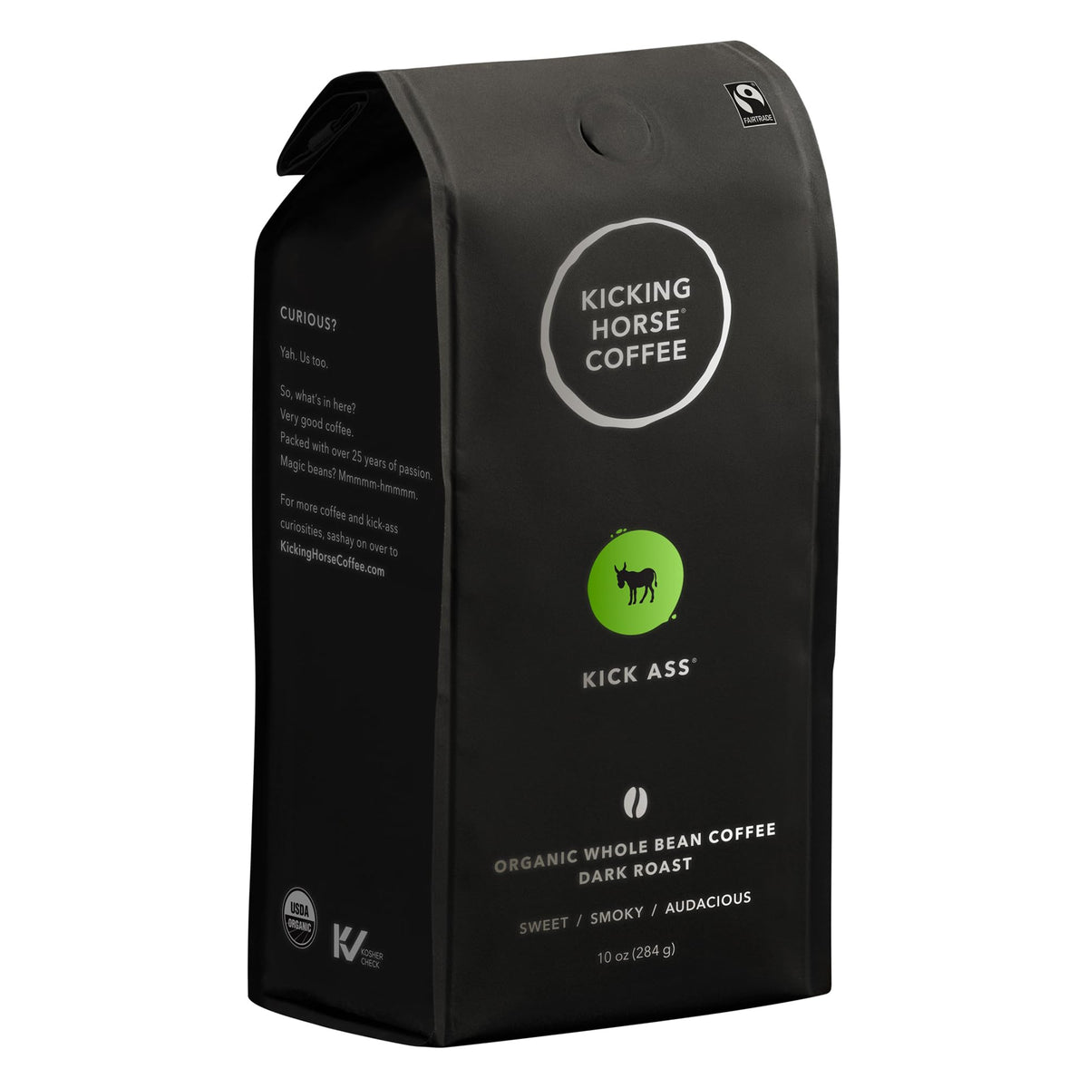 Kicking Horse Coffee, Kick Ass, Dark Roast, Whole Bean, Certified Organic, Fairtrade, Kosher Coffee, 2.2 Lb, 35.2 Ounce