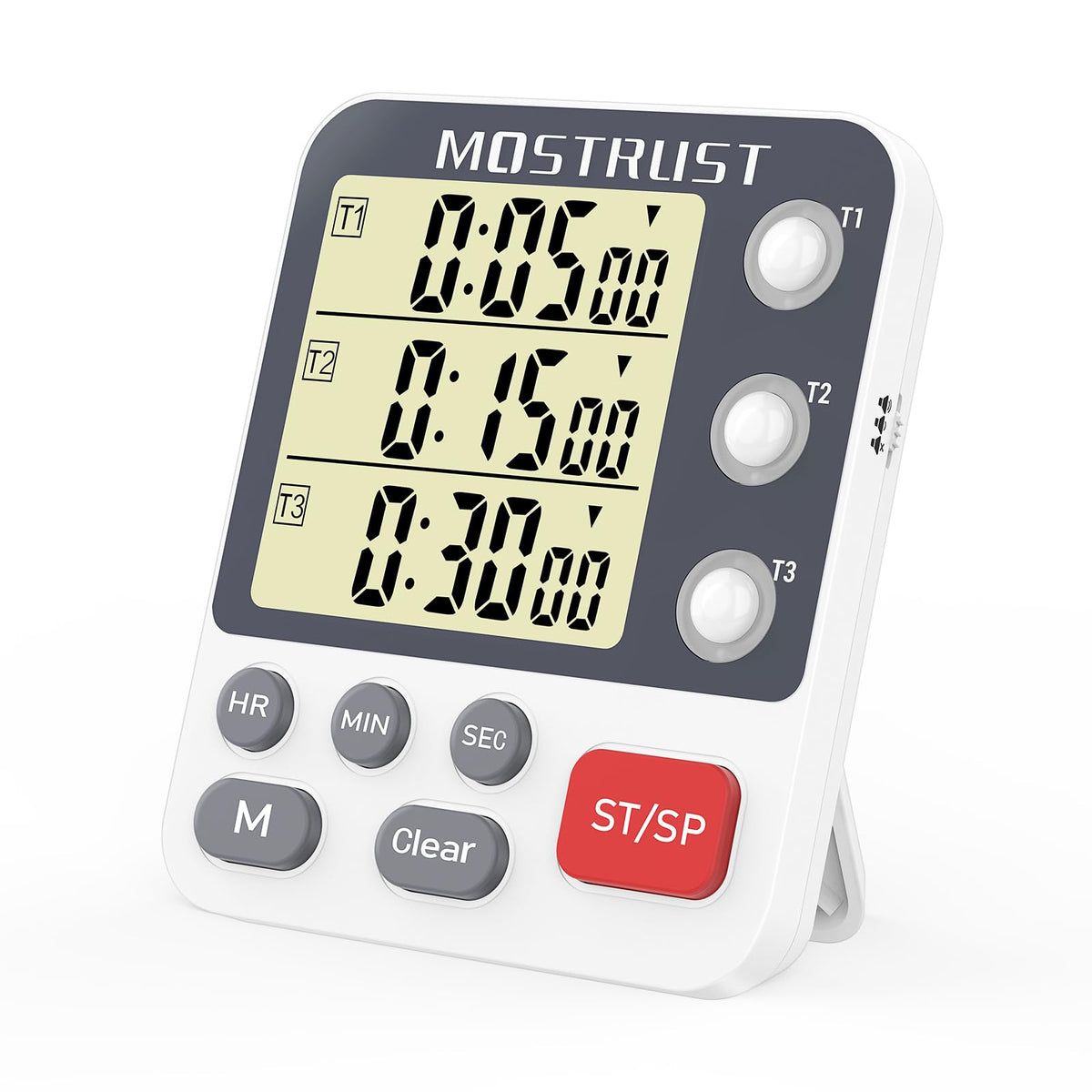 MOSTRUST Digital Dual Kitchen Timer, Multiple Channels Countdown Timer