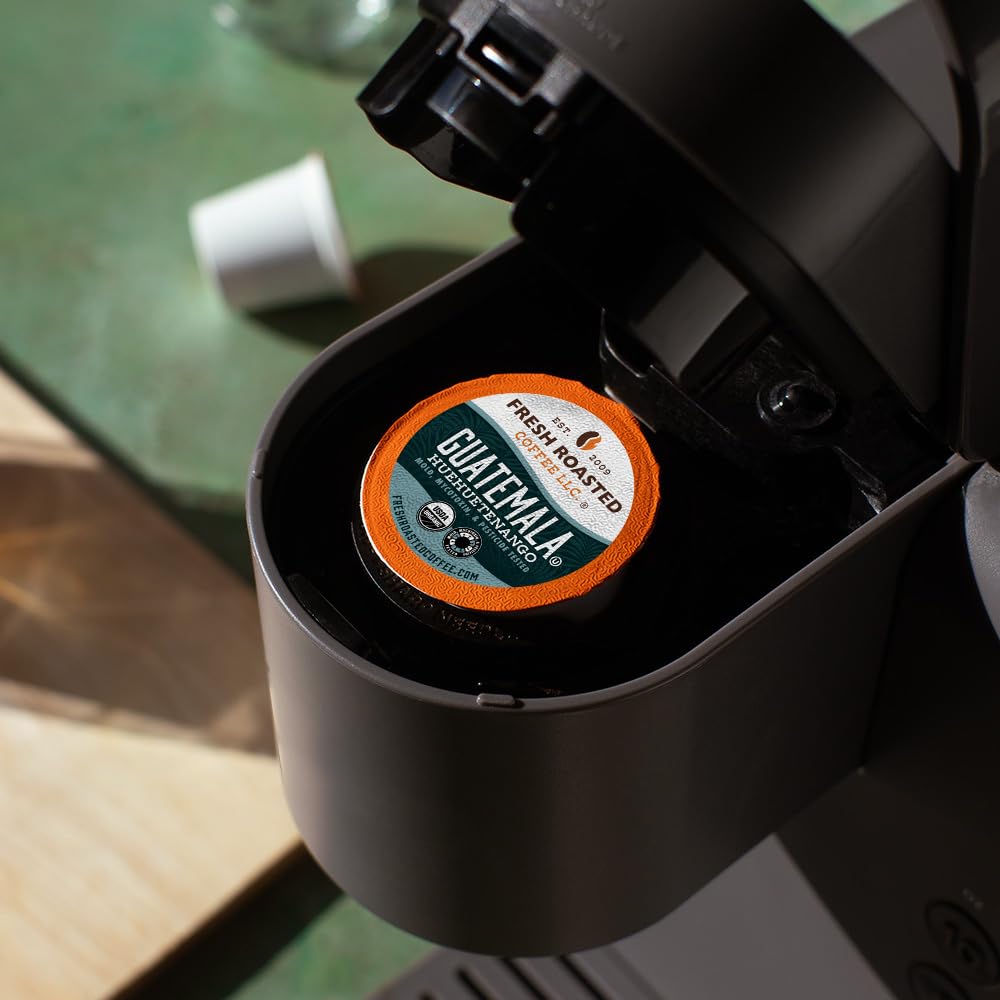 Fresh Roasted Coffee, Organic Guatemala K-Cup Pods for Keurig Brewers, Medium Roast, USDA Organic, 3rd Party Tested for Mold, Mycotoxin & Pesticides, Kosher, 24 Count (Pack of 3)