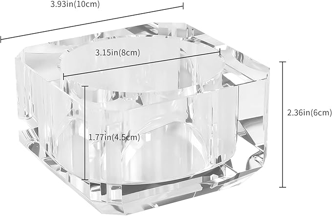 kitCom Crystal Candy Dish with Lid Hand-Cut Home Decorative Jewelry Box Candy Jar W 4" x H 3.5", Comes With Gifed Box