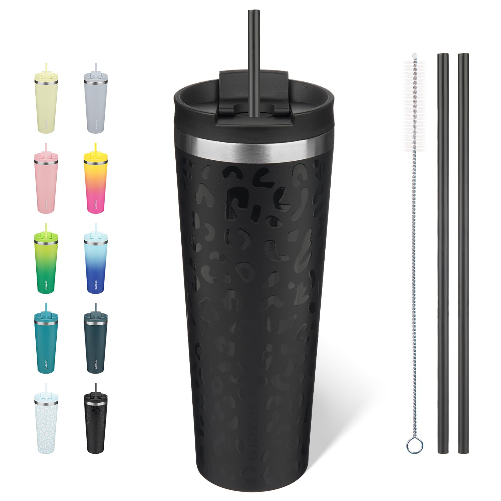 BJPKPK 26 oz Coffee Tumbler with Straw, Insulated Stainless Steel Cup