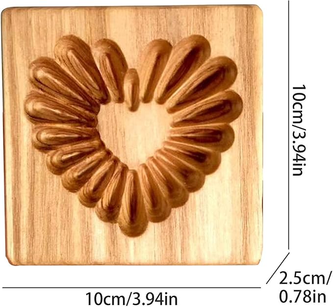 Wooden Cookie Biscuit Mold, 3D Baking Mold, Embossing Craft Decorating Baking Tool, Suitable for Halloween Thanksgiving Christmas Kitchen DIY (Cookies-B-2PCS)