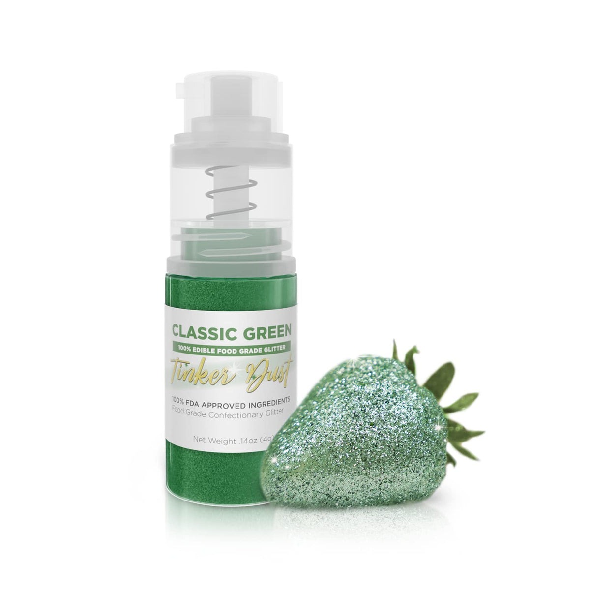 Bakell - Classic Red Tinker Dust (4g, 1x Mini Spray Pump) Edible Glitter for Food, Desserts, and Baked goods!