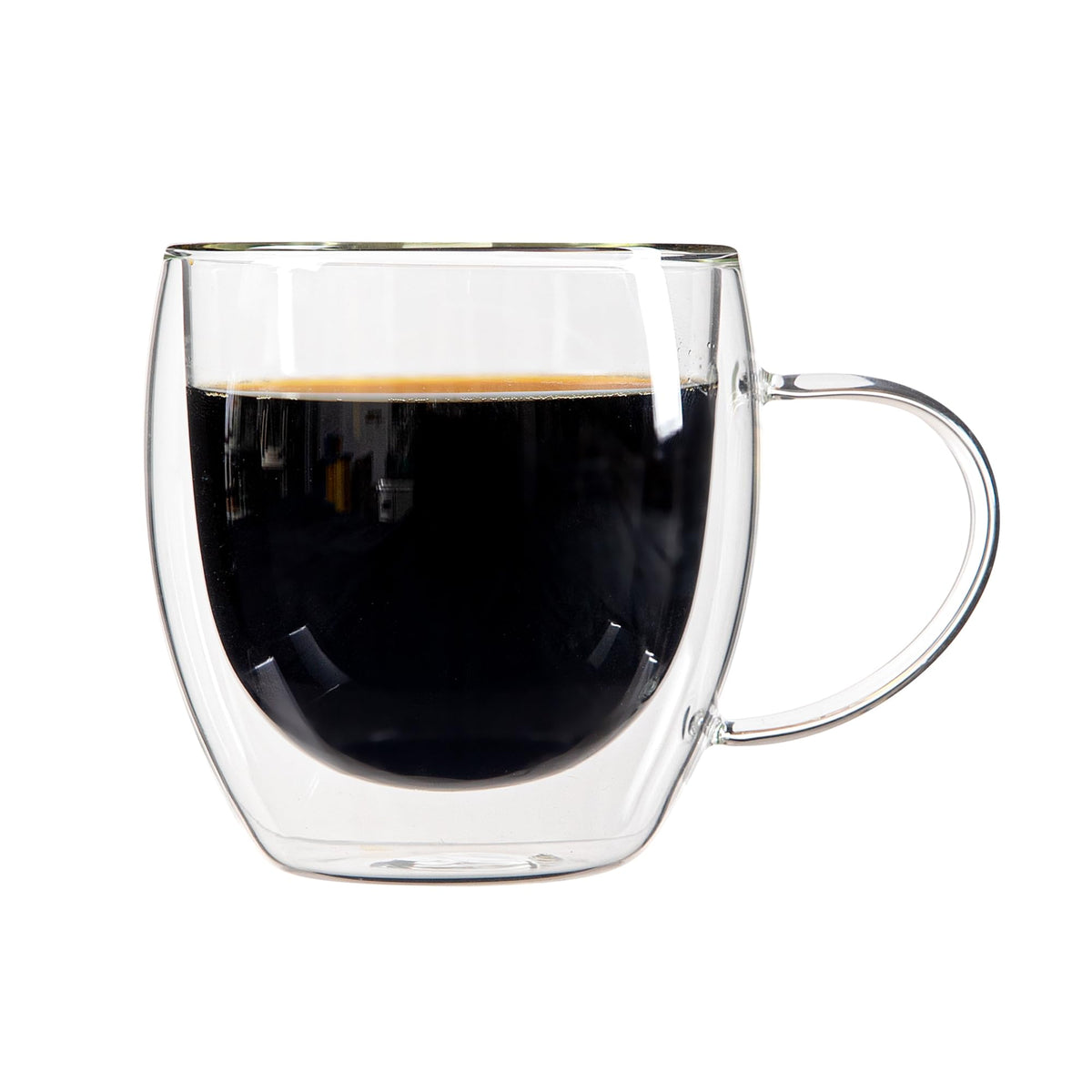 Restaurantware 8 oz Professional Glass Coffee Cup, 2 Pack