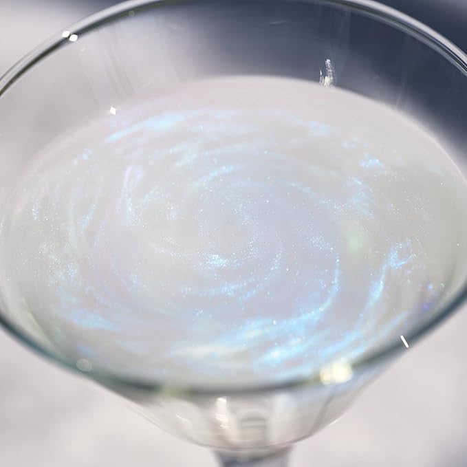 Blue Iridescent BREW GLITTER Edible Glitter For Drinks, Cocktails, Beer, Garnish Glitter & Beverages | 100% Edible & Food Grade | Vegan, Gluten, Nut Free (45g Shaker, Blue Iridescent)