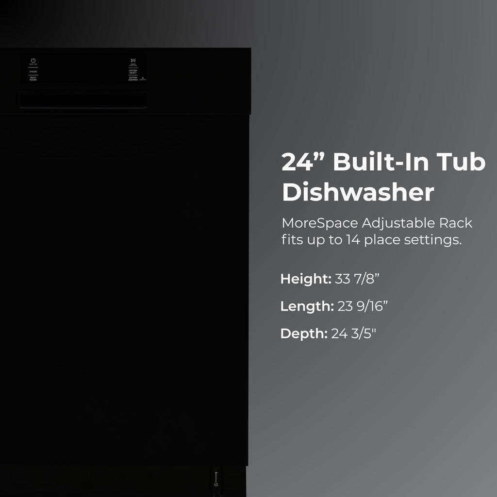 Kenmore 24" Built-In Dishwasher - Black