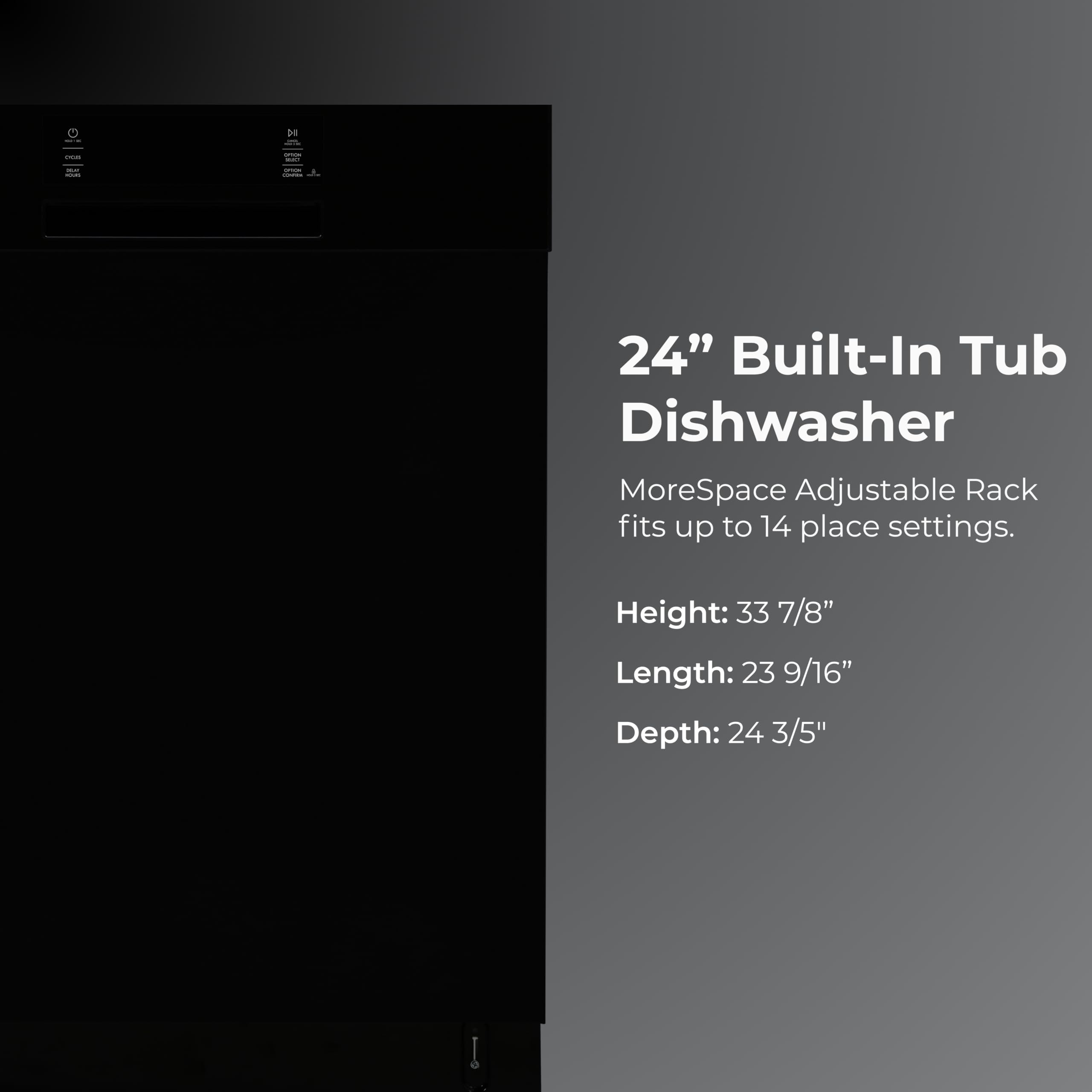 Kenmore 24" Built-In Dishwasher - Black