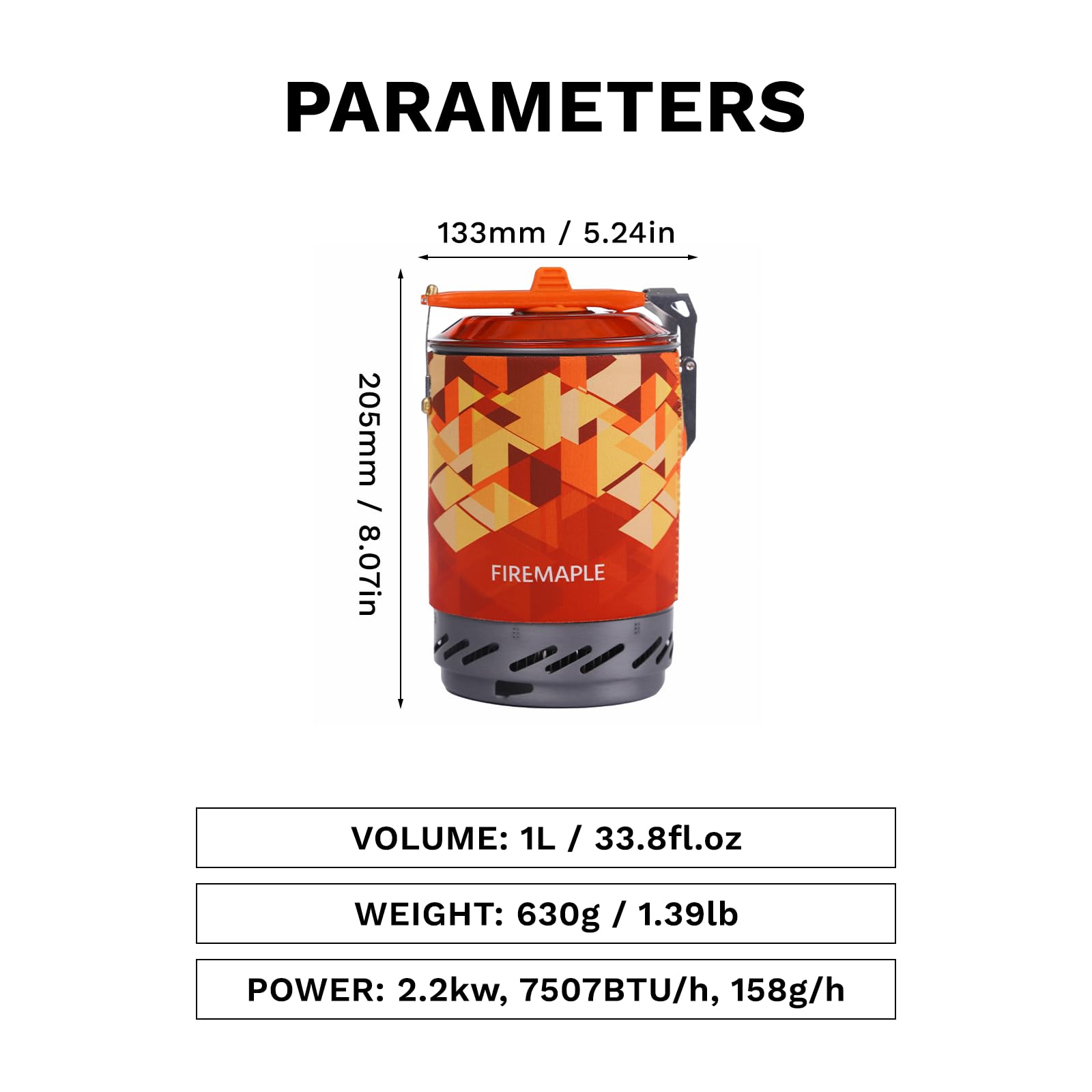 Fire-Maple Fixed Star X2 Backpacking Camping Stove System, Orange,22oz