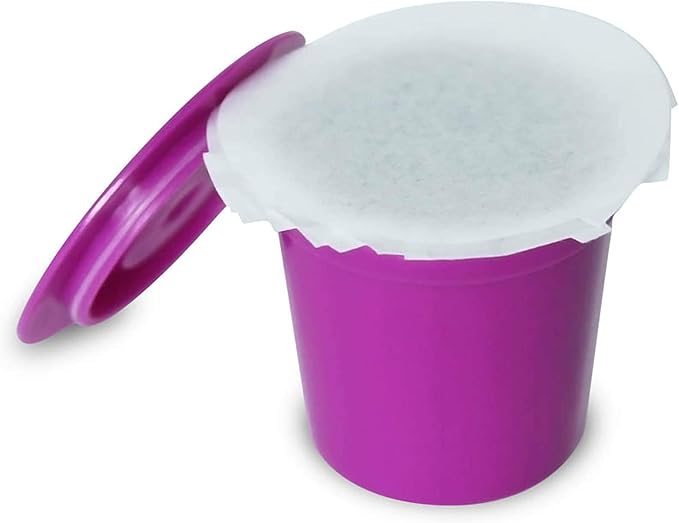 Perfect Pod EZ-Cup Paper Coffee Filters with Patented Lid for Single-Serve Coffee Brewers and Coffee Pods, Compatible with Keurig, 9-Pack (450 Filters)