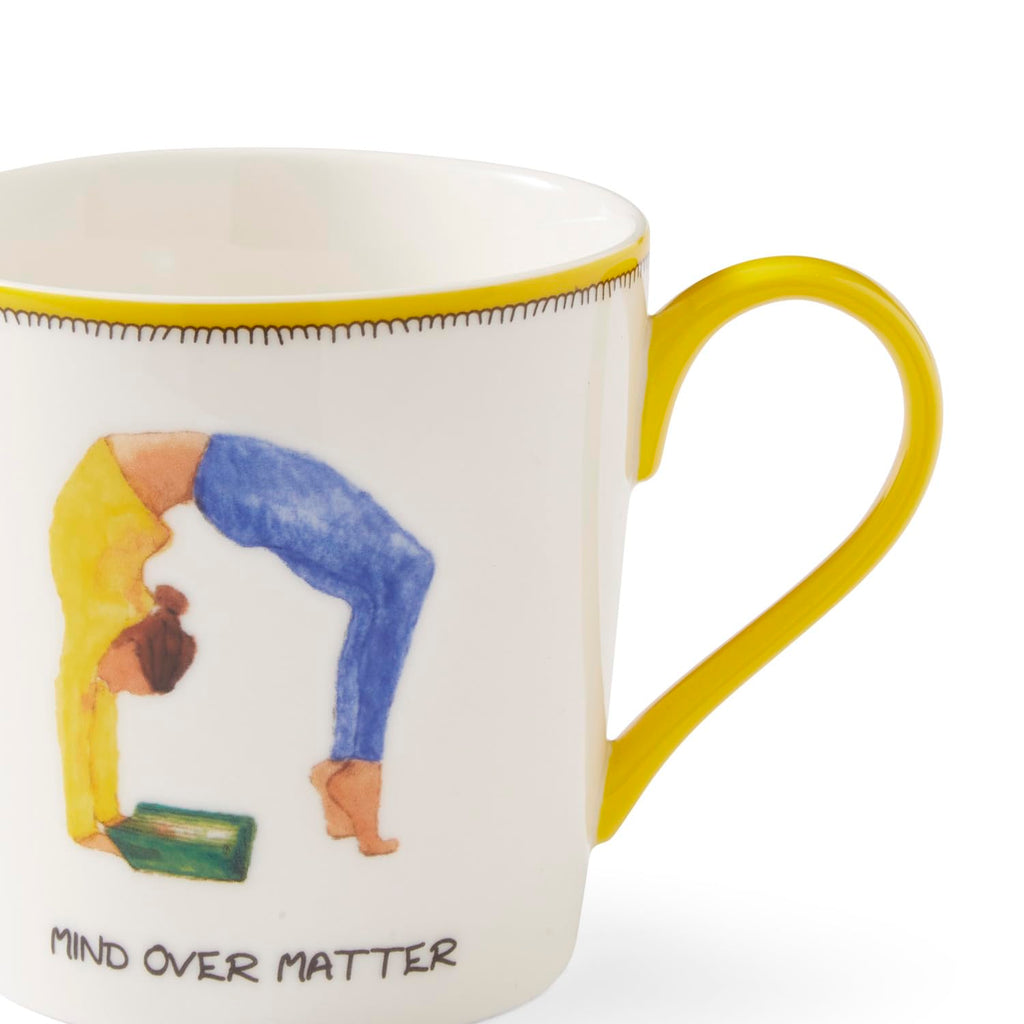 Spode Kit Kemp 12oz Doodle Mug | Mind Over Matter- Unique Doodle Pattern | Fine China | Dishwasher Safe | For Coffee and Tea | Ideal Celebration Gift | Home or Office Use