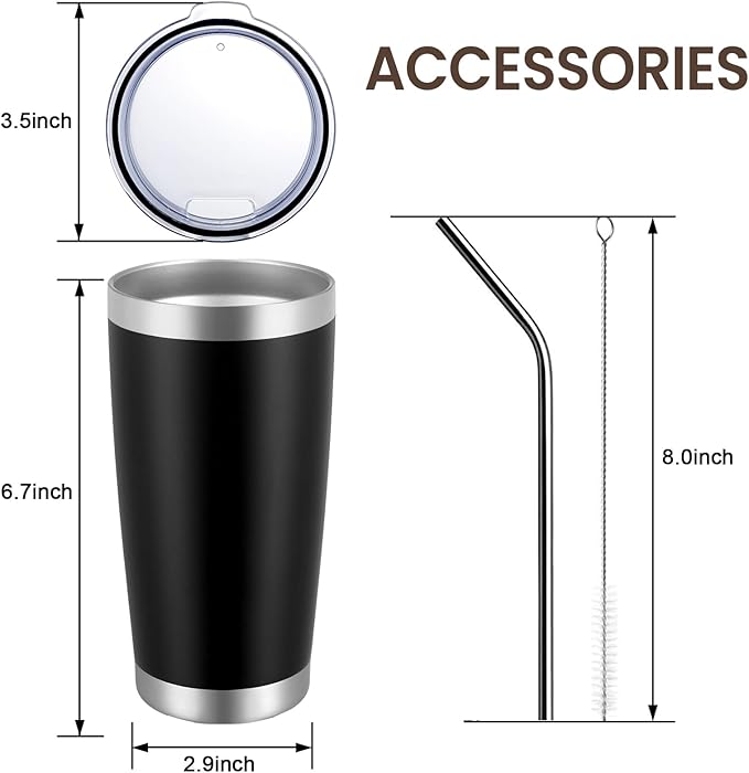 MEWAY 20oz Tumbler 12 Pack Double Wall Vacuum Insulated Travel Glitter Mug Bulk, Stainless Steel Tumblers with Lid and Straw, Powder Coated Coffee Cups for Woman(Rainbow Navy,Set of 12)