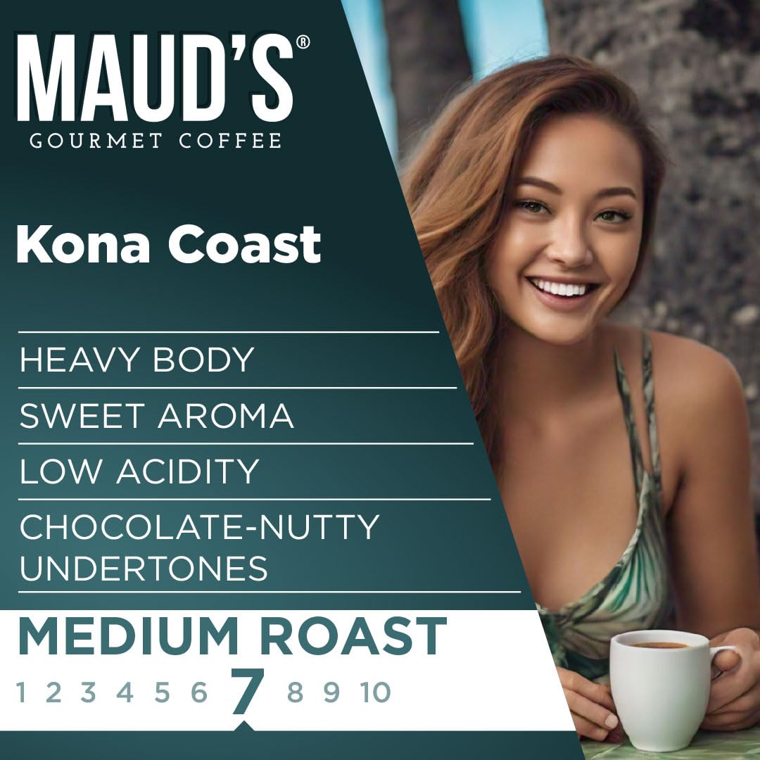 Maud's Kona Medium Roast Coffee Pods, 200ct