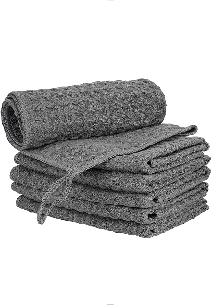 watchget 6 Pack Microfiber Espresso Barista Cleaning Towels