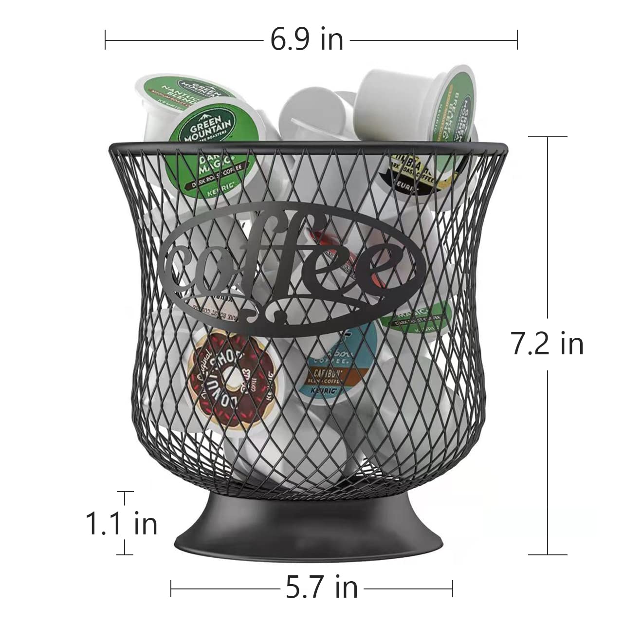 ITHSKUILL Coffee Pod Holder, Large Capacity K Cup Holder, Nespresso Pods Holder K Cup Organizer for Kitchen Countertop, Coffee Bar Accessories, Pod Holder for Keuring Espresso Capsule Coffee Creamer
