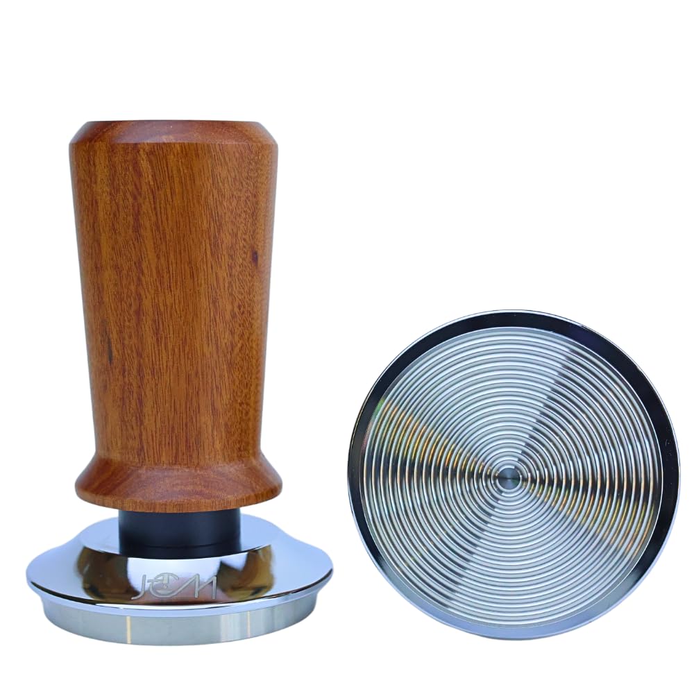54mm Bottomless Portafilter for Breville Espresso Machines with 18g Filter Basket & 53.35mm Espresso Puck Screen Naked – Red Rosewood