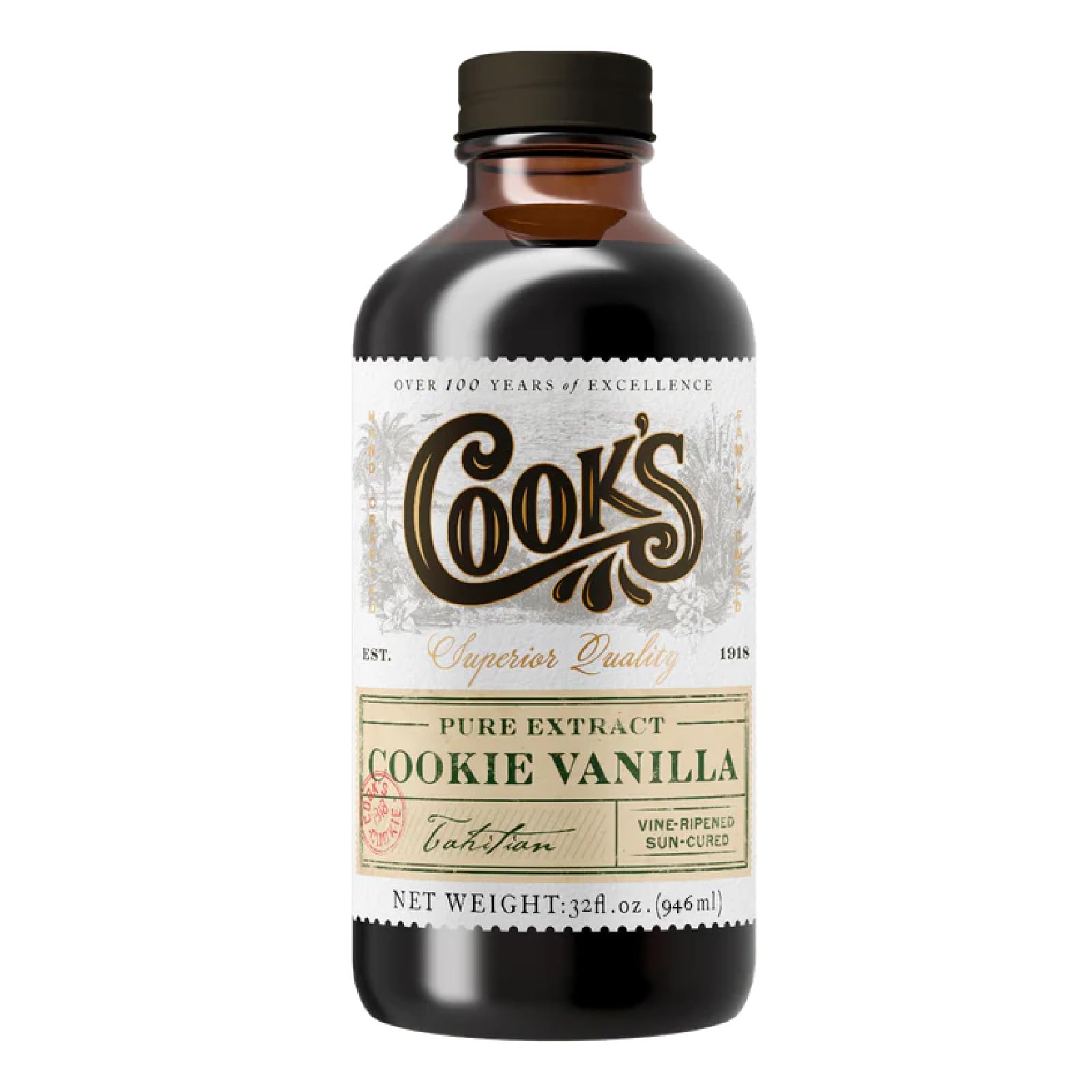 Cook's Pure Cookie Vanilla Extract for Cakes & Cookies, 32 oz