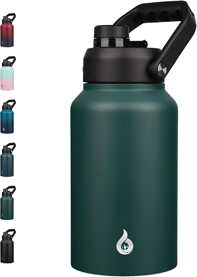 BJPKPK 64oz Insulated Water Bottle, Stainless Steel Vacuum Jug with Handle