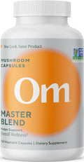 Om Master Blend Mushroom Capsules - Organic Mushroom Supplement with 10 Mushrooms and Ashwagandha – Supports Immunity, Gut Health & Stress Relief, 168 Count (56 Servings)