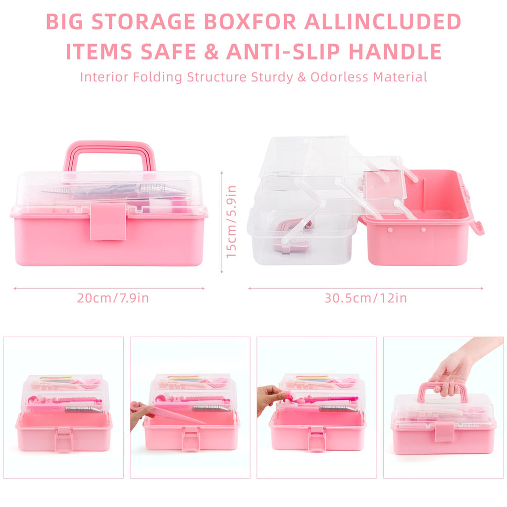 Cake Decorating Kit: Decorating Supplies Tools Kit 138 PCS Baking Accessories Include Spiping Bags and Tips Set, Piping Tips Set, Spatulas, Cake Scraper, 50 Piping Bags for Beginners, Pink