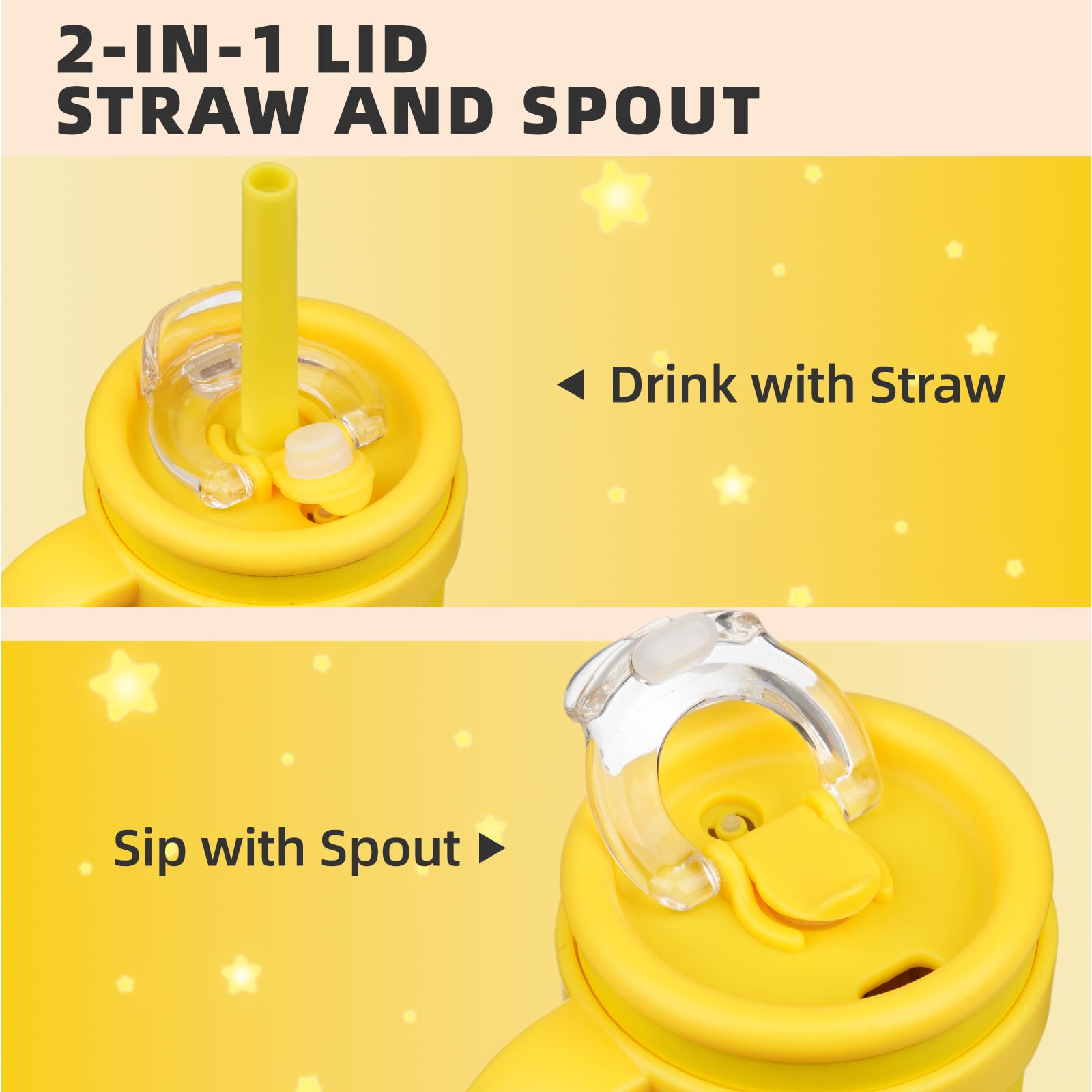 Konokyo 40 oz Tumbler with Handle and Straw, Insulated Travel Mug
