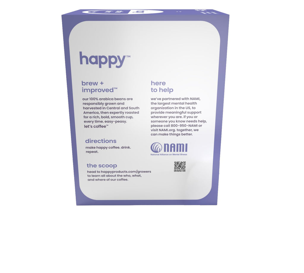 Happy Coffee Dark Roast Coffee Pods, 22 Count