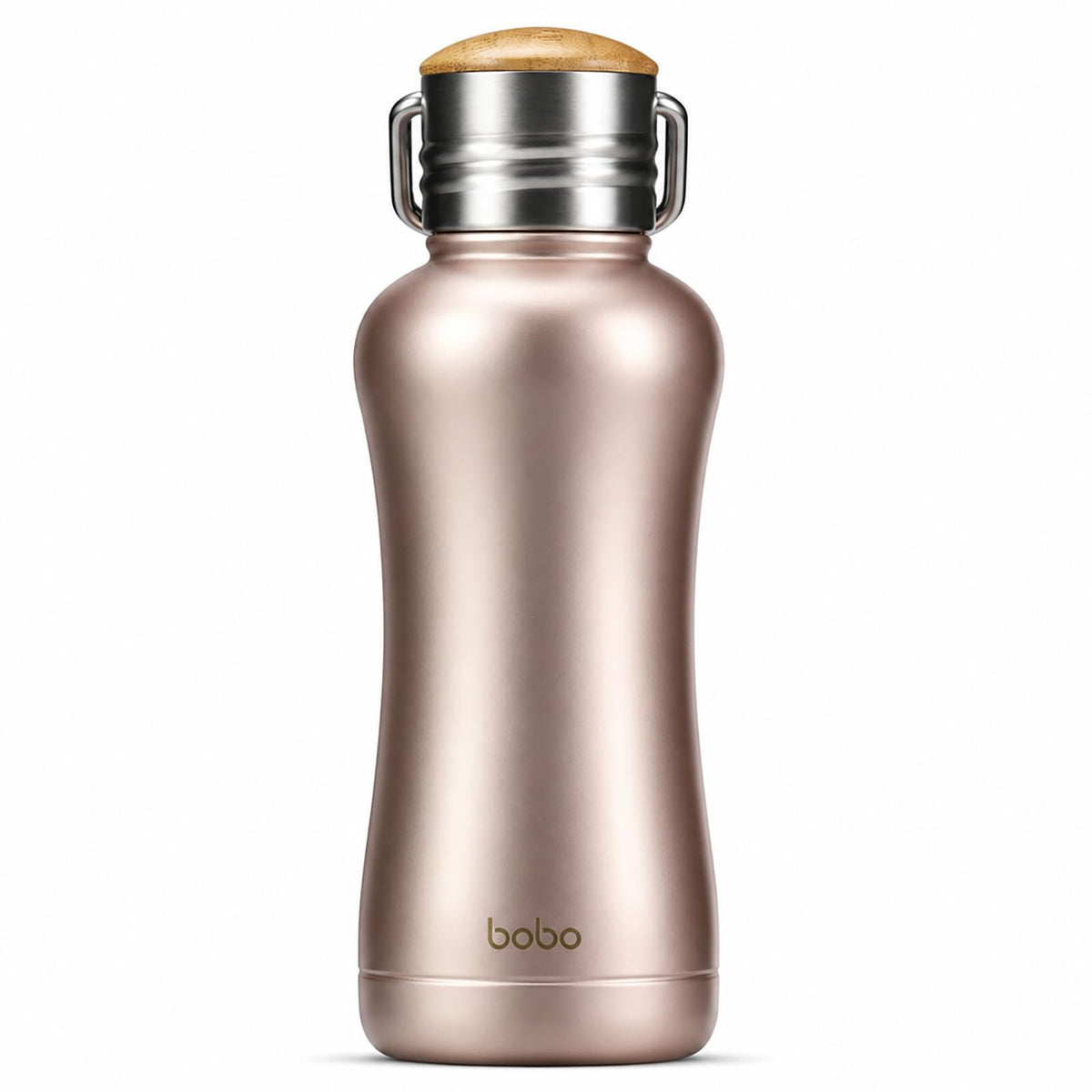YOHKOH Mini Insulated Water Bottle With Bamboo Lid - 11.8oz Small Vacuum Insulated Water Bottle for Women Kids, 12 Hrs Hot & 24 Hrs Cold Stainless Steel Thermos Leak-Proof BPA-Free (11.8oz,White)