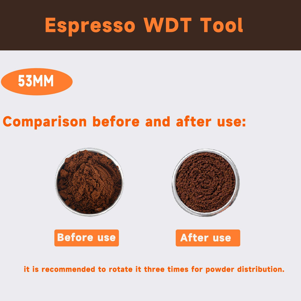 Bamynoir 54mm WDT Tool ，Espresso Stirrer Distribution Tool,Compatible with Breville Portafilter 54mm,Adjustable Height,with Magnetic Suction
