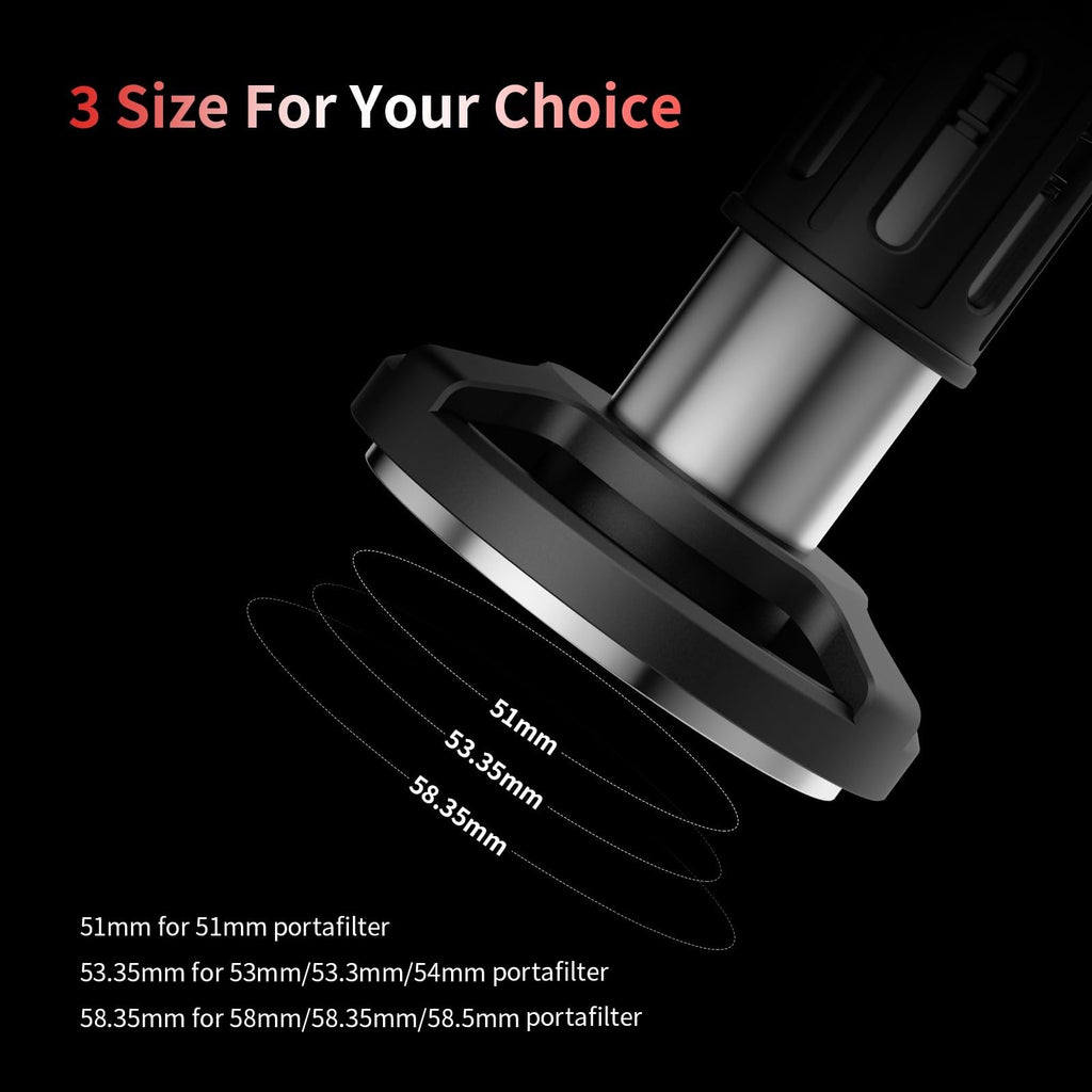 MHW-3BOMBER Espresso Tamper, 54mm-Spring-Loaded Coffee Tamper with Sound Feedback, Barista 54mm Tamper for Breville, Tamper for Espresso Machine,Thread Base YU Series, T6147-OS