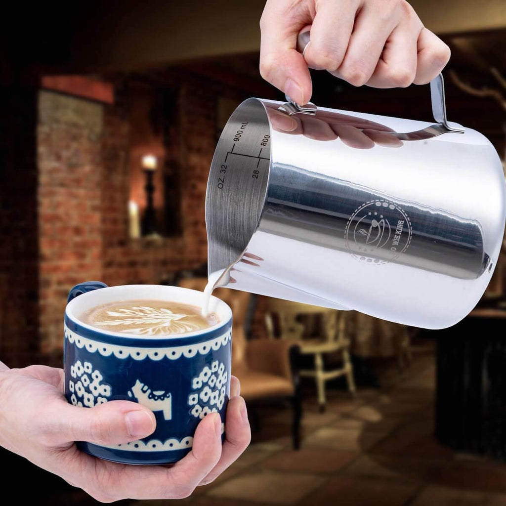 50oz Milk Frothing Pitcher, Stainless Steel Espresso Steamer Frother Cup