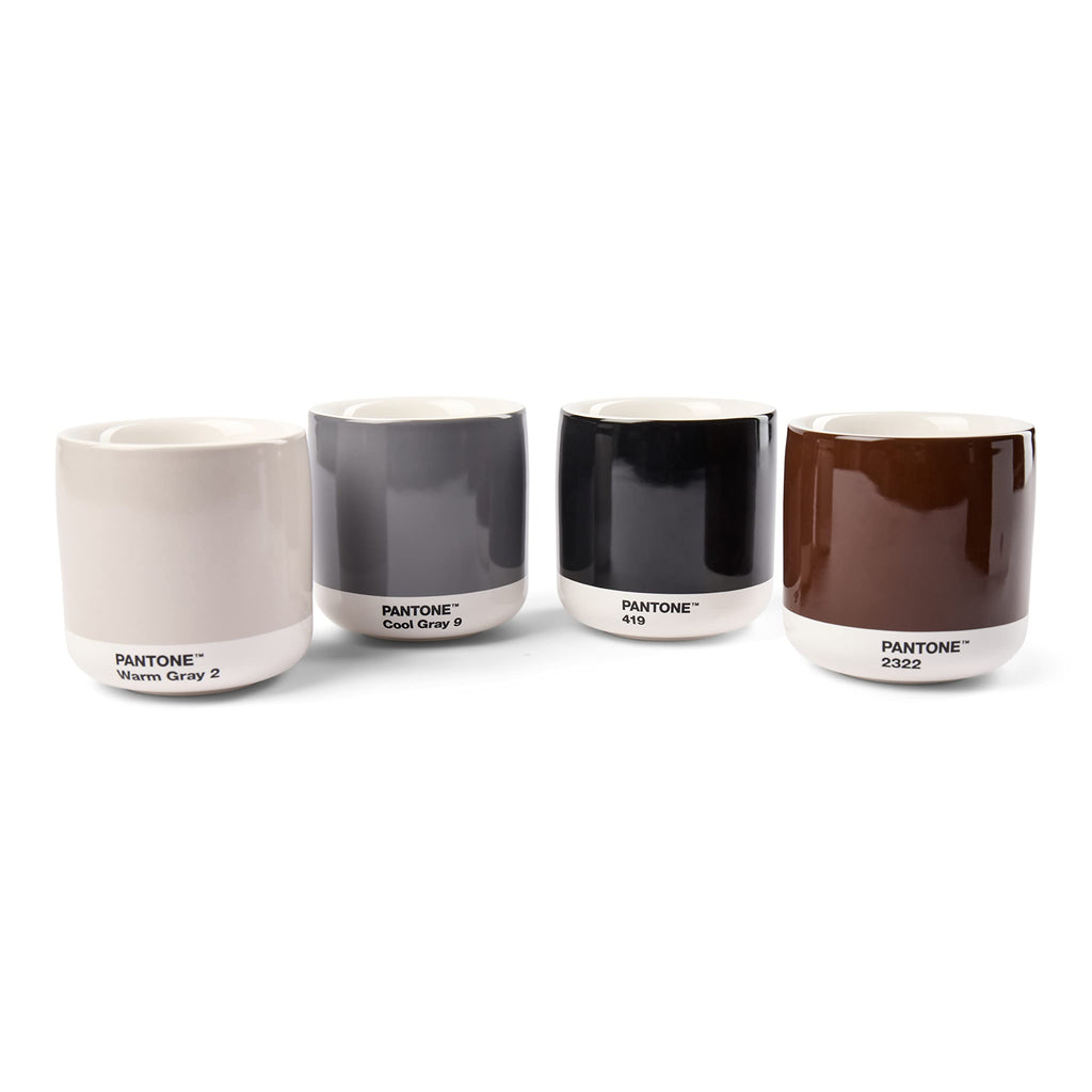 Copenhagen Design Pantone Latte Cup - Double Wall Thermo - Cappuccino Handleless Mug - 7.44oz/220ml, Warm Grey 2